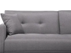 Beliani 3-Istuttava Vuodesohva Kangas Harmaa Lucan Discount