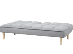 Beliani 3-Istuttava Vuodesohva Kangas Vaaleanharmaa Siljan Clearance