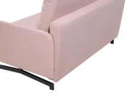 Beliani 2-Istuttava Vuodesohva Kangas Vaaleanpunainen Belfast Clearance