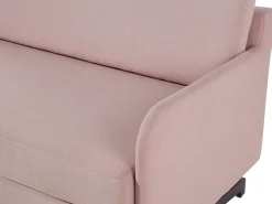 Beliani 2-Istuttava Vuodesohva Kangas Vaaleanpunainen Belfast Clearance