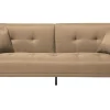 Beliani 3-Istuttava Vuodesohva Kangas Beige Lucan Fashion
