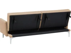 Beliani 3-Istuttava Vuodesohva Kangas Beige Lucan Fashion