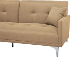 Beliani 3-Istuttava Vuodesohva Kangas Beige Lucan Fashion