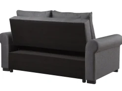 Beliani 2-Istuttava Vuodesohva Kangas Tummanharmaa Silda Cheap