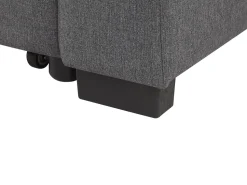 Beliani 2-Istuttava Vuodesohva Kangas Tummanharmaa Silda Cheap