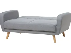 Beliani 2-Istuttava Vuodesohva Kangas Vaaleanharmaa Florli Sale