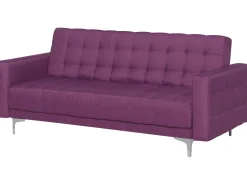 Beliani 3-Istuttava Vuodesohva Kangas Violetti Aberdeen New