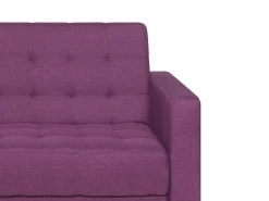 Beliani 3-Istuttava Vuodesohva Kangas Violetti Aberdeen New