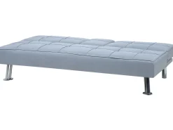 Beliani 3-Istuttava Vuodesohva Kangas Vaaleanharmaa Roxen Hot