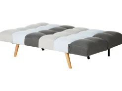 Beliani 3-Istuttava Vuodesohva Kangas Harmaa/Sininen Ingaro Best Sale