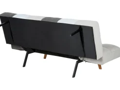 Beliani 3-Istuttava Vuodesohva Kangas Harmaa/Sininen Ingaro Best Sale