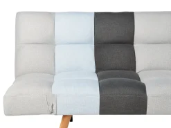 Beliani 3-Istuttava Vuodesohva Kangas Harmaa/Sininen Ingaro Best Sale