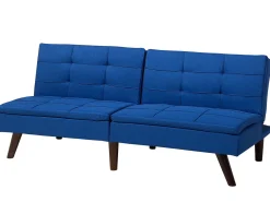 Beliani 3-Istuttava Vuodesohva Kangas Laivastonsininen Ronne Store