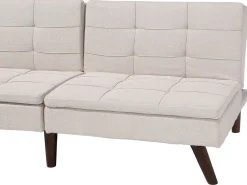 Beliani 3-Istuttava Vuodesohva Kangas Beige Ronne Shop