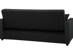 Beliani 3-Istuttava Vuodesohva Kangas Musta Glomma Flash Sale
