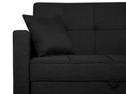 Beliani 3-Istuttava Vuodesohva Kangas Musta Glomma Flash Sale