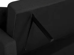 Beliani 3-Istuttava Vuodesohva Kangas Musta Glomma Flash Sale