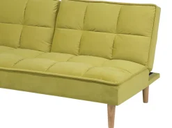 Beliani 3-Istuttava Vuodesohva Kangas Vihrea Siljan Clearance