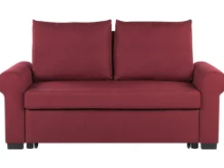 Beliani 2-Istuttava Vuodesohva Kangas Burgundinpunainen Silda Fashion