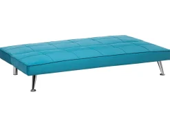 Beliani 3-Istuttava Vuodesohva Kangas Sininen Hasle Best