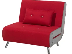 Beliani 1-Istuttava Vuodesohva Kangas Punainen Farris Store