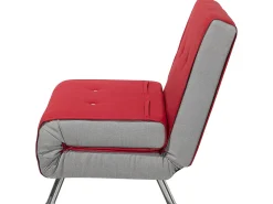 Beliani 1-Istuttava Vuodesohva Kangas Punainen Farris Store