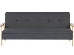 Beliani 3-Istuttava Vuodesohva Kangas Tummanharmaa Tjorn Flash Sale