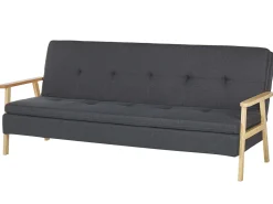 Beliani 3-Istuttava Vuodesohva Kangas Tummanharmaa Tjorn Flash Sale