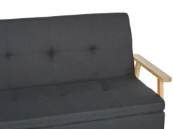 Beliani 3-Istuttava Vuodesohva Kangas Tummanharmaa Tjorn Flash Sale