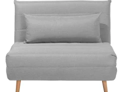 Beliani 1-Istuttava Vuodesohva Kangas Vaaleanharmaa Setten Best