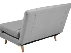 Beliani 1-Istuttava Vuodesohva Kangas Vaaleanharmaa Setten Best