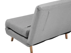 Beliani 1-Istuttava Vuodesohva Kangas Vaaleanharmaa Setten Best