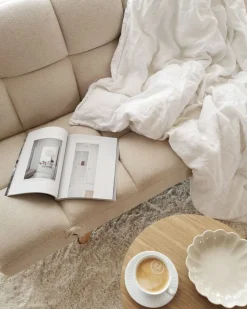 Beliani 3-Istuttava Vuodesohva Kangas Beige Ingaro Best Sale