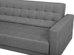 Beliani 3-Istuttava Vuodesohva Kangas Vaaleanharmaa Aberdeen Online