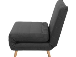 Beliani 1-Istuttava Vuodesohva Kangas Tummanharmaa Setten Clearance