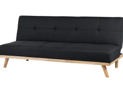 Beliani 3-Istuttava Vuodesohva Kangas Musta Froya Discount