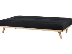 Beliani 3-Istuttava Vuodesohva Kangas Musta Froya Discount