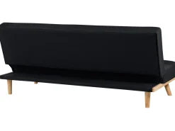 Beliani 3-Istuttava Vuodesohva Kangas Musta Froya Discount