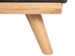 Beliani 3-Istuttava Vuodesohva Kangas Musta Froya Discount