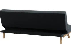 Beliani 3-Istuttava Vuodesohva Kangas Tummanharmaa Froya New