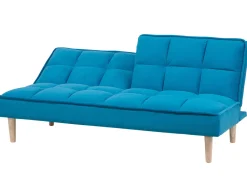 Beliani 3-Istuttava Vuodesohva Kangas Sininen Siljan Fashion