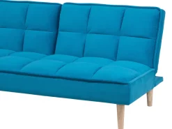 Beliani 3-Istuttava Vuodesohva Kangas Sininen Siljan Fashion