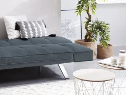 Beliani 3-Istuttava Vuodesohva Kangas Sininen Bristol Online