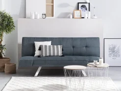 Beliani 3-Istuttava Vuodesohva Kangas Sininen Bristol Online