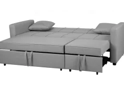 Beliani 3-Istuttava Vuodesohva Kangas Vaaleanharmaa Glomma Fashion