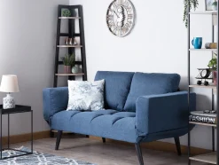 Beliani 2-Istuttava Vuodesohva Kangas Laivastonsininen Brekke Flash Sale