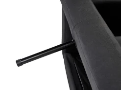 Beliani 3-Istuttava Vuodesohva Kangas Musta Florli Cheap