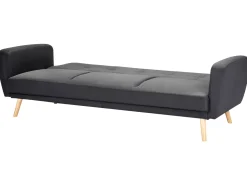 Beliani 3-Istuttava Vuodesohva Kangas Musta Florli Cheap