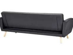 Beliani 3-Istuttava Vuodesohva Kangas Musta Florli Cheap