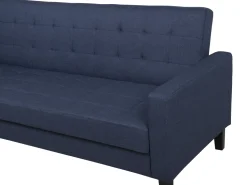 Beliani 3-Istuttava Vuodesohva Kangas Tummansininen Vehkoo Outlet